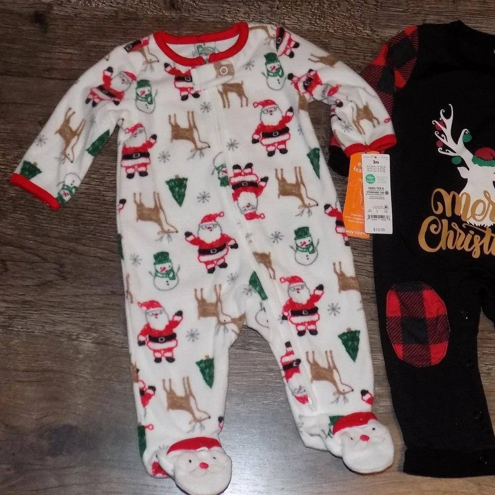 Carters Patpat Christmas Bundle Baby 3-6M‎ Red Black White Good Holiday Outfits
